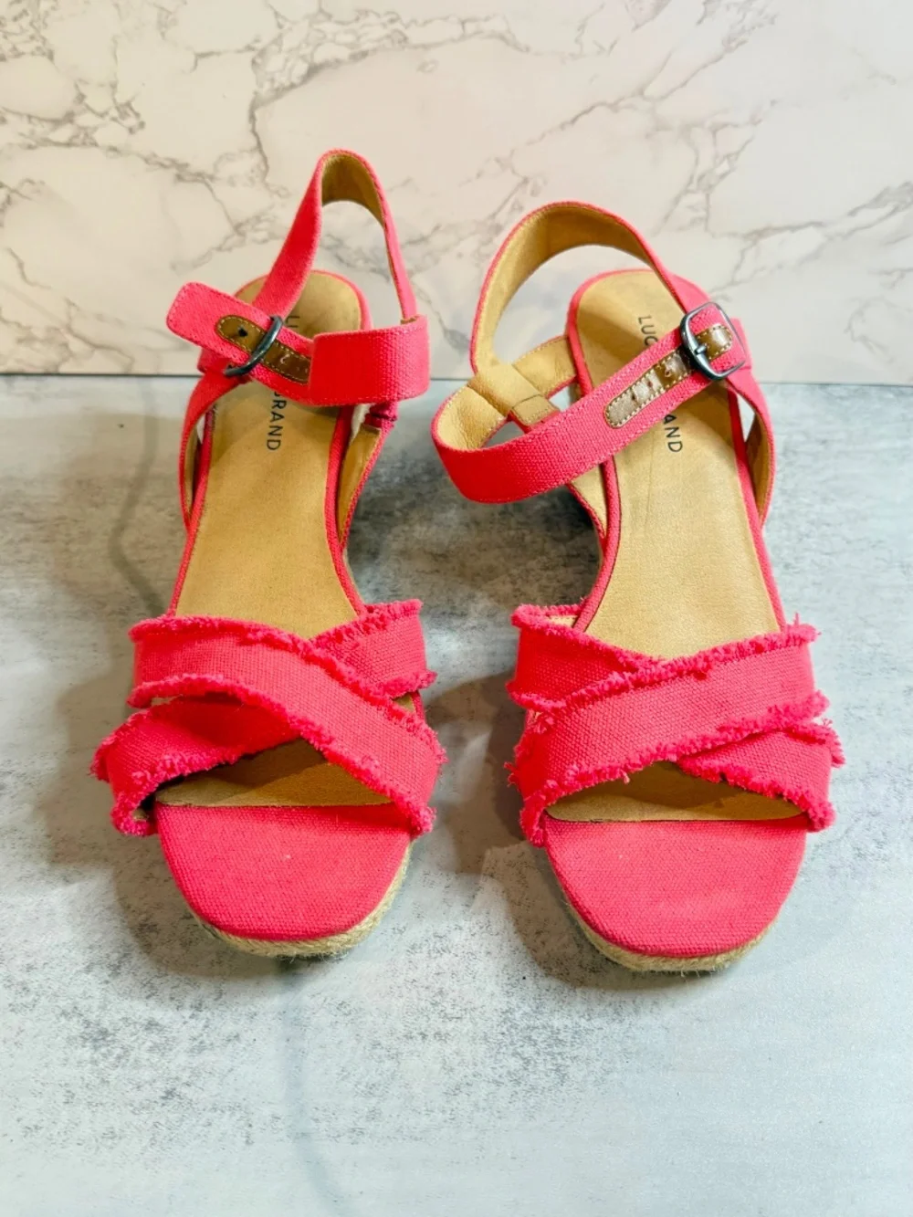 Lucky Brand Coral Espadrille Wedge